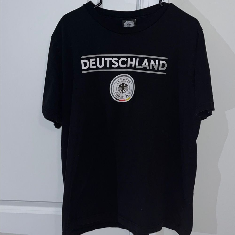 World Cup German National Team Germany Black Cotton T Shirt XL Slim Deutschland